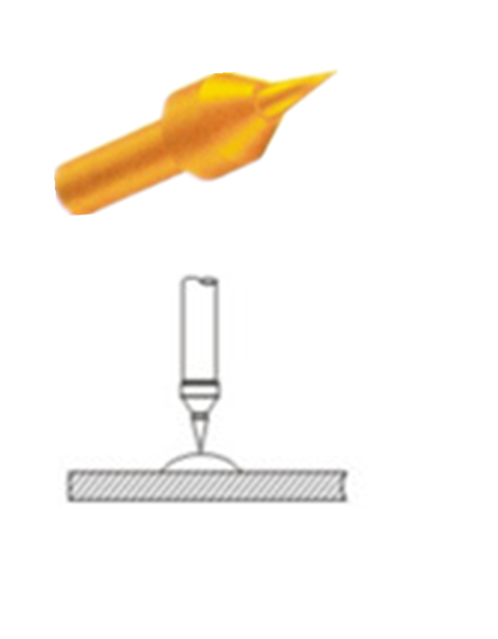 探針頭型、測試探針探針頭、探針頭部形狀、頂針頭